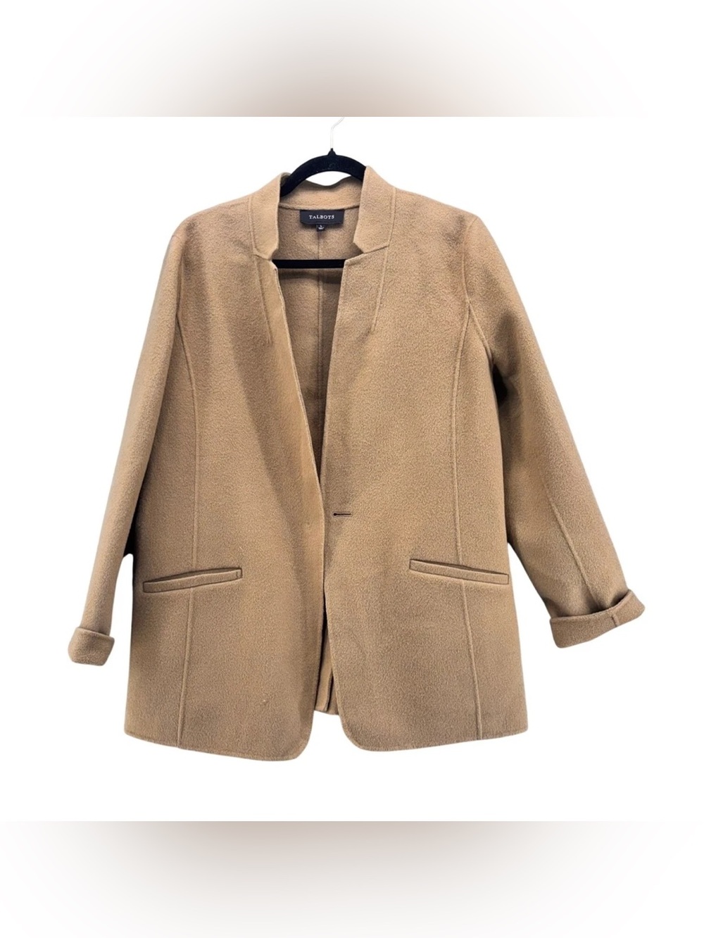 Talbots Tan Camel Wool Blazer Coat